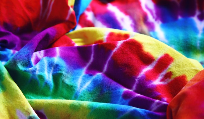 A colorful piece of cotton fabric.(Can you sublimate on 100 cotton?)
