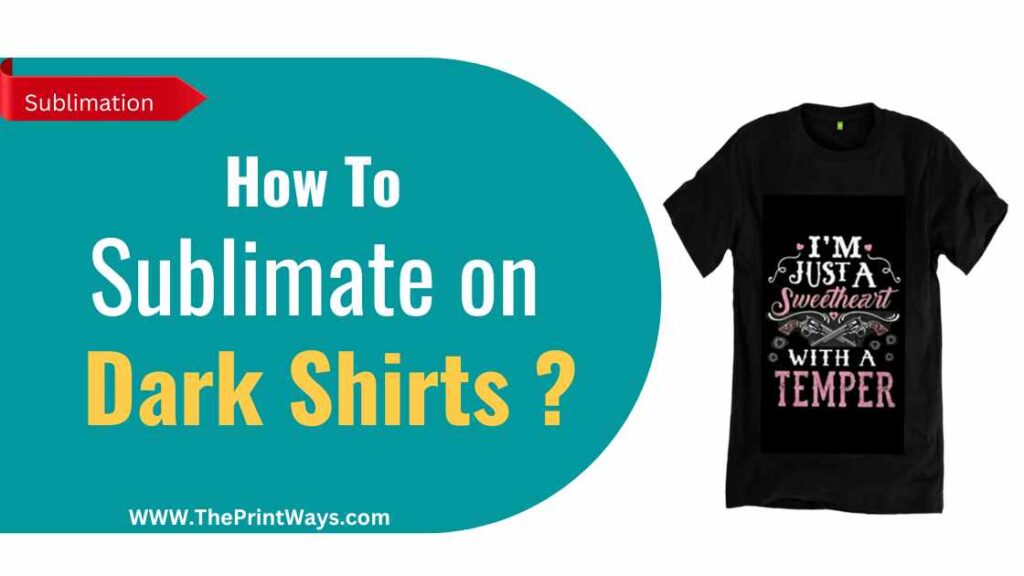 An illustration of dark shirt with sublimation print on it representing the query : How to sublimate on dark shirts? or Is sublimation on dark shirts possible ?