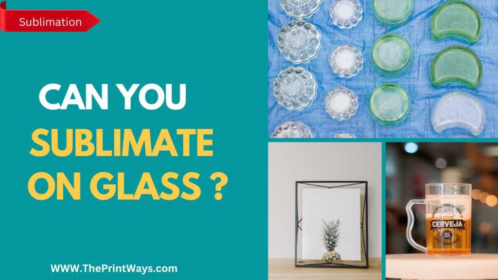 An illustration of 3 glass made products representing the query: Can you sublimate on glass ? or Is sublimation on glass possible ?