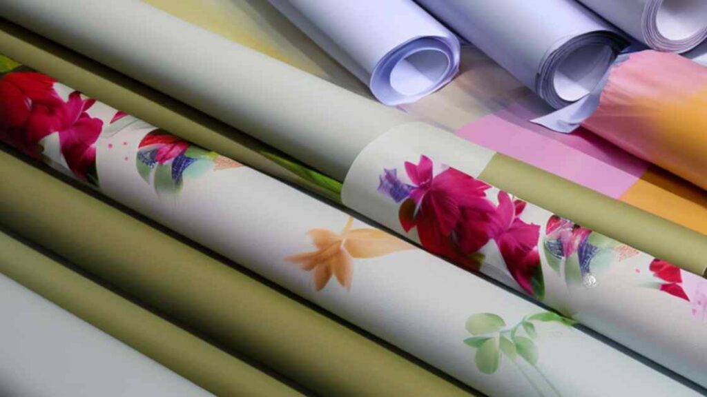 Some pattersn printe sublimation paper rolls representing the queries: Can you use regular ink on sublimation paper ? Or Can i use regular ink on sublimation paper ? Or Can you use regular ink for sublimation ? Or Can you sublimate with regular ink ? Or Can you use inkjet ink on sublimation paper ? Do you need sublimation ink for sublimation paper ?