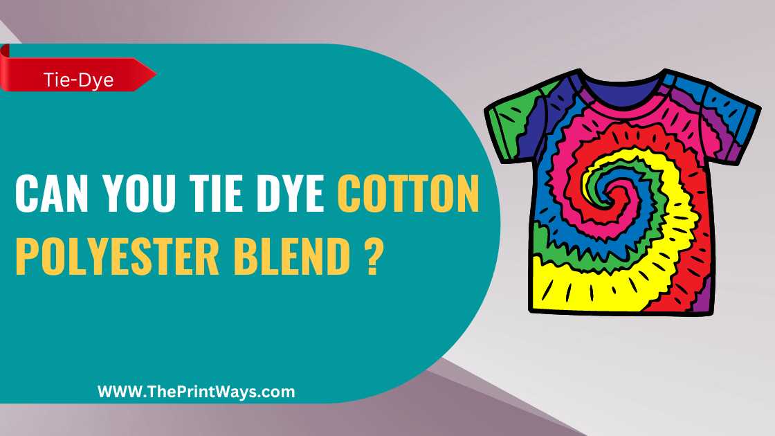 A Graphical illustration of a tie dyed cotton polyester blended t shirt representing the query: Can you tie dye Cotton polyester blend? Or Can you tie-dye polyester and cotton blend? Or Can you tie dye cotton poly blend? Or Can you tie dye polyester cotton blend? Or Is tie dyeing polyester cotton blends possible? Or how to tie dye polyester cotton blend? Or How to tie dye cotton polyester blend? or How to tie dye 60 cotton 40 polyester? Or How to tie dye 50 cotton 50 polyester?