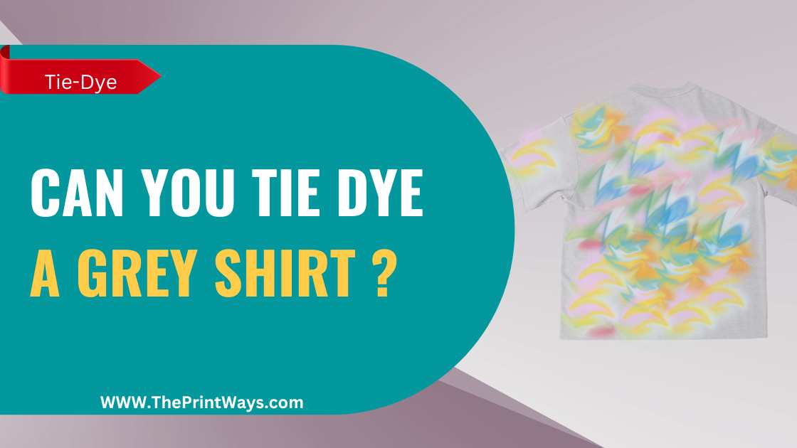 An illustration of tie dyed grey shirt representing the queries: Can you tie dye a grey Shirt? Or Can you tie dye a gray shirt ? Or how to tie dye a grey shirt ? Or Is tie dyeing grey shirt possible ? Or How to tie dye grey shirt ? Or Is tie dying a grey shirt possible ?