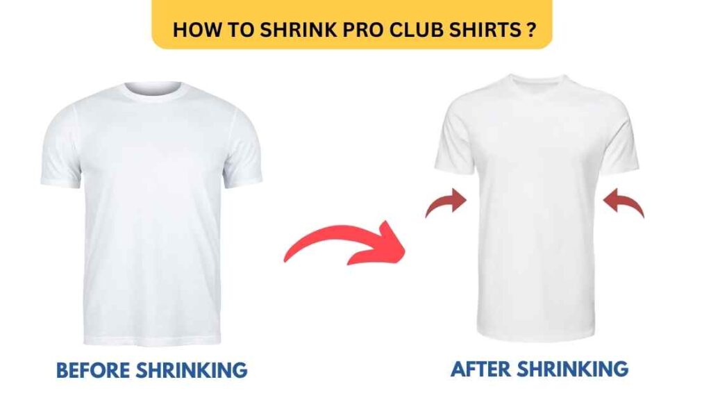 An illustration of shrinking a pro club shirts representing the queries: How to wash pro club shirts ? Or How to wash pro clubs ? Or How to Wash a pro club shirt ? Or How to wash white pro club shirts ? Or How to dry pro club shirts ? Or How to Dry pro clubs ? Or How to Wash white pro clubs ? Do pro club hoodies shrink ? Or Do pro clubs shrink in the dryer ? Or Do pro clubs shrink ? How to shrink pro club shirts ? Or Do pro clubs run small ?