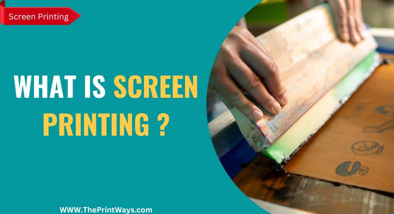 An illustration of screen printing representing the queries: What is Screen Printing? What are Types of Screen Printing? What is the Process of Screen printing ?