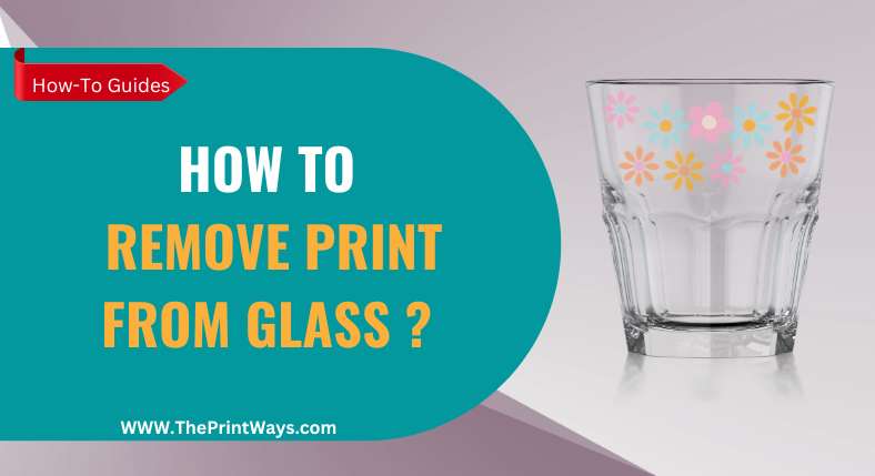 A Glass with flower prints on it representing the queries: How to Remove Print From Glass ? Or How to Remove Printing from glass ? Or How to Remove Printed ink from glass ? Or How to Remove printed ink from glass bottles ? Or How to Remove logo From Glass ?